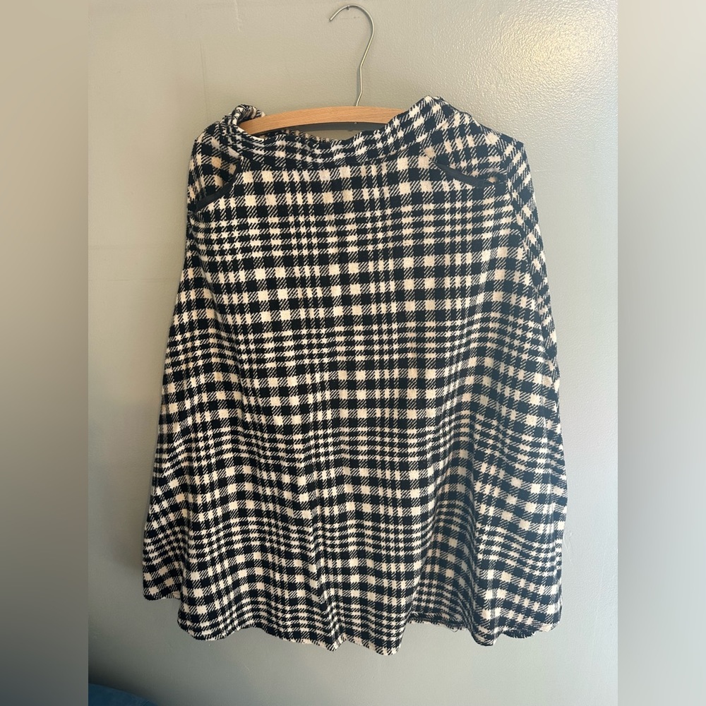 Black White Plaid Skirt
